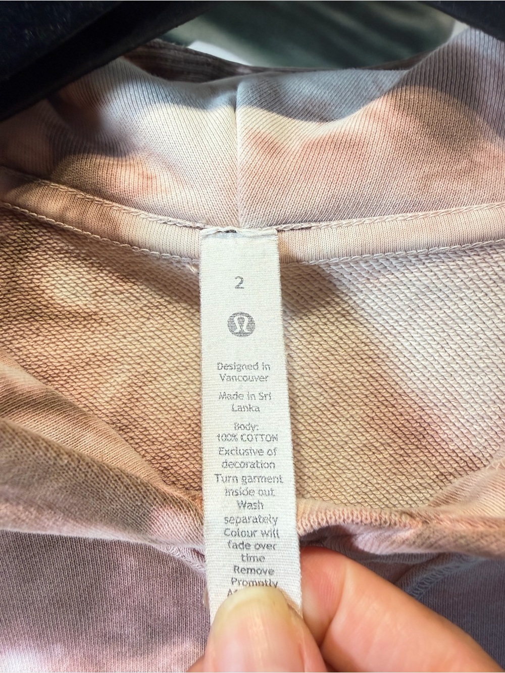 lululemon athletica Women's Tie-Dye Hoodie in Cream and Brown - Picture 6 of 10